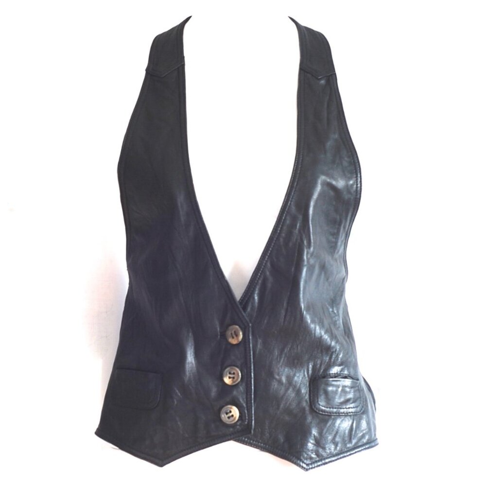 Mike & Chris Leather & Silk Vest - USA